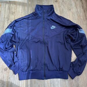 Vintage Nike Track Jacket Medium Men’s 1989–1994 Navy Blue Full Zip Retro Y2K